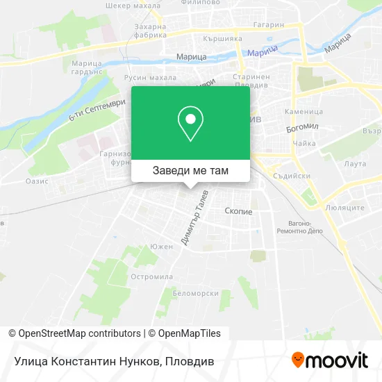 Улица Константин Нунков карта