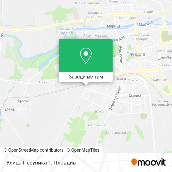 Улица Перуника 1 карта