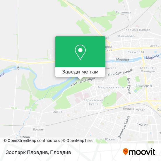 Зоопарк Пловдив карта