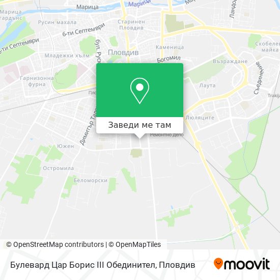 Булевард Цар Борис III Обединител карта
