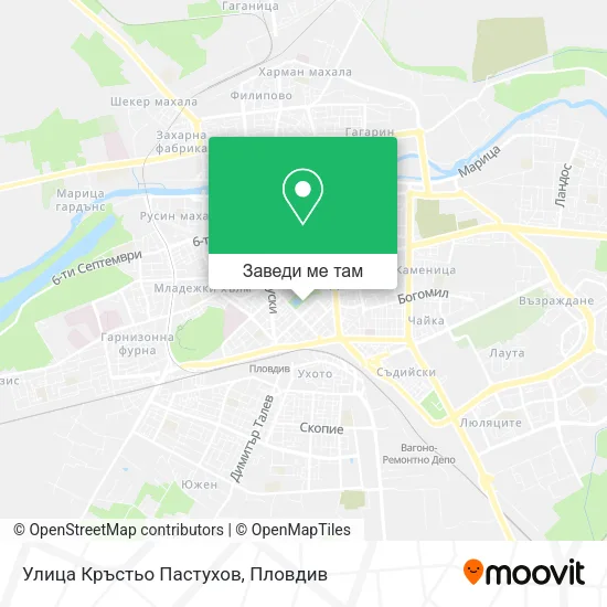 Улица Кръстьо Пастухов карта