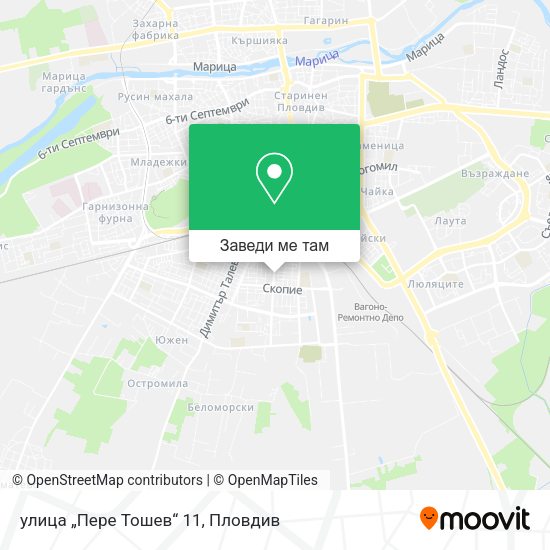 улица „Пере Тошев“ 11 карта