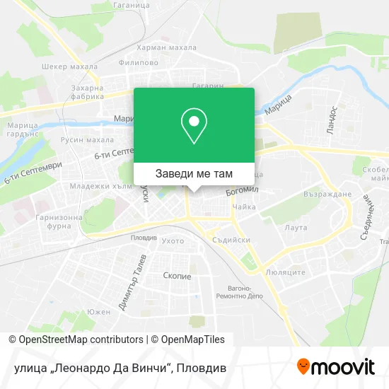 улица „Леонардо Да Винчи“ карта