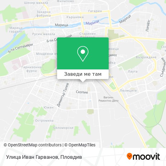 Улица Иван Гарванов карта