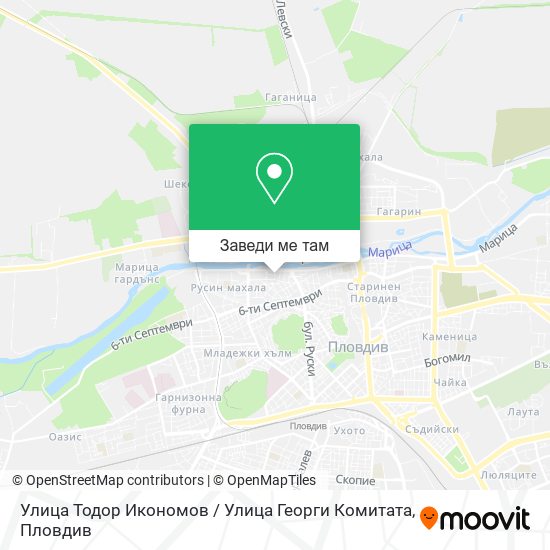 Улица Тодор Икономов / Улица Георги Комитата карта