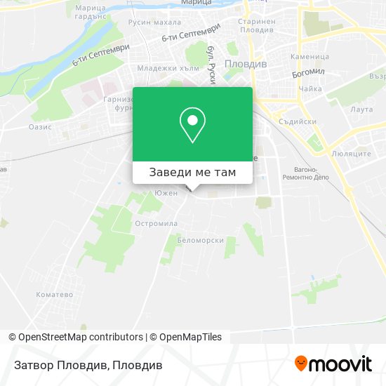 Затвор Пловдив карта