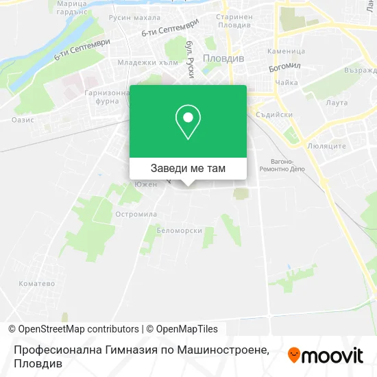 Професионална Гимназия по Машиностроене карта