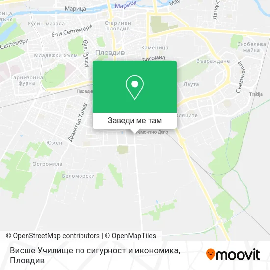 Висше Училище по сигурност и икономика карта