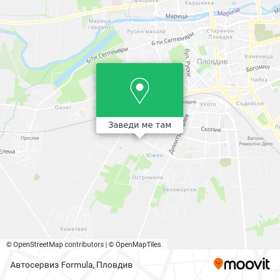 Автосервиз Formula карта