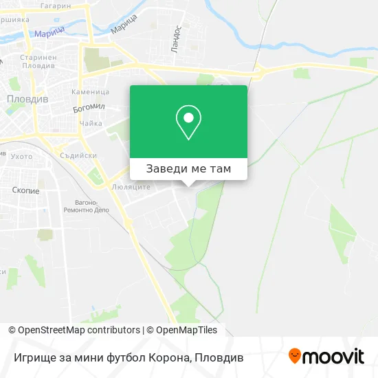 Игрище за мини футбол Корона карта