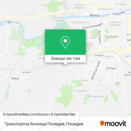 Транспортна болница Пловдив карта