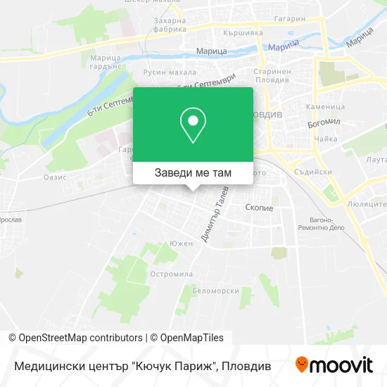 Медицински център "Кючук Париж" карта