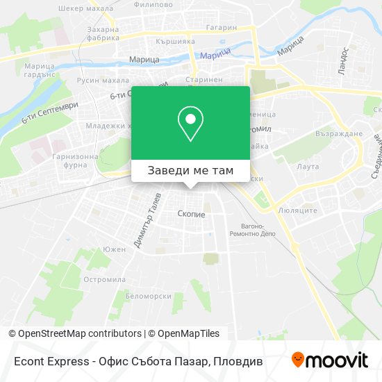 Econt Express - Офис Събота Пазар карта