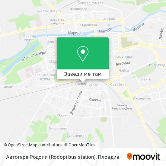 Автогара Родопи (Rodopi bus station) карта