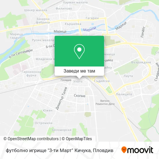 футболно игрище "3-ти Март" Кичука карта