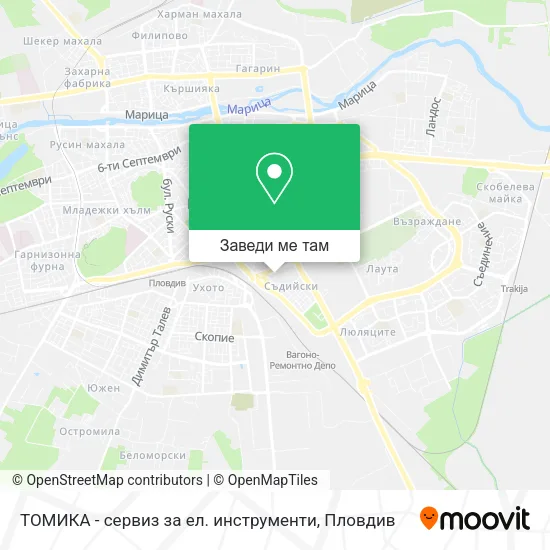 ТОМИКА - сервиз за ел. инструменти карта