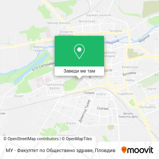 МУ - Факултет по Обществено здраве карта