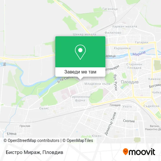 Бистро Мираж карта