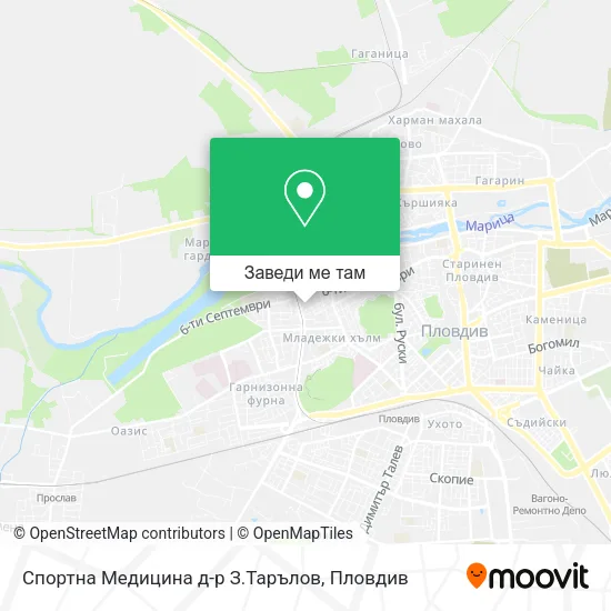 Спортна Медицина д-р З.Тарълов карта