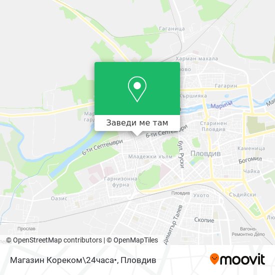 Магазин Кореком\24часа• карта