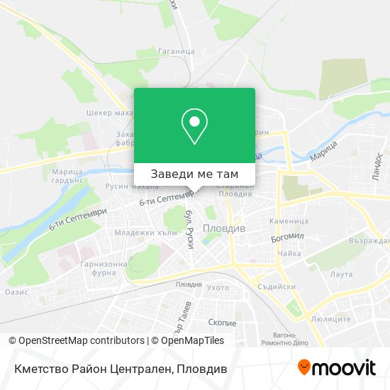 Кметство Район Централен карта