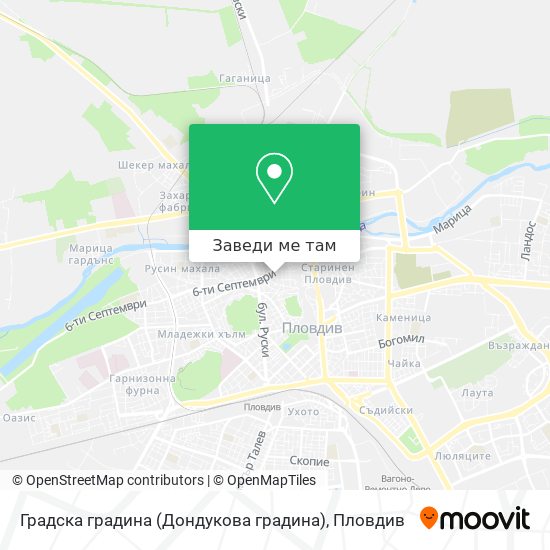 Градска градина (Дондукова градина) карта
