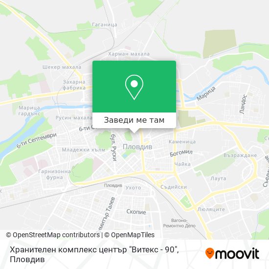 Хранителен комплекс център "Витекс - 90" карта