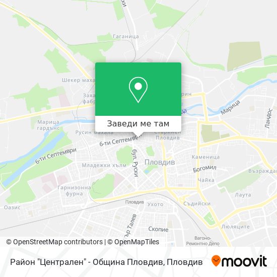 Район "Централен" - Община Пловдив карта