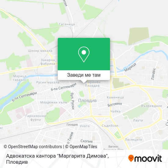 Адвокатска кантора "Маргарита Димова" карта
