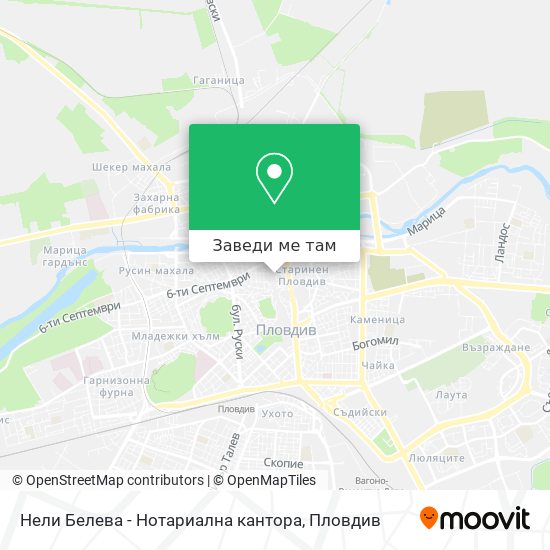 Нели Белева - Нотариална кантора карта