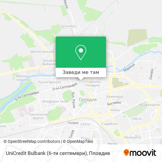 UniCredit Bulbank (6-ти септември) карта