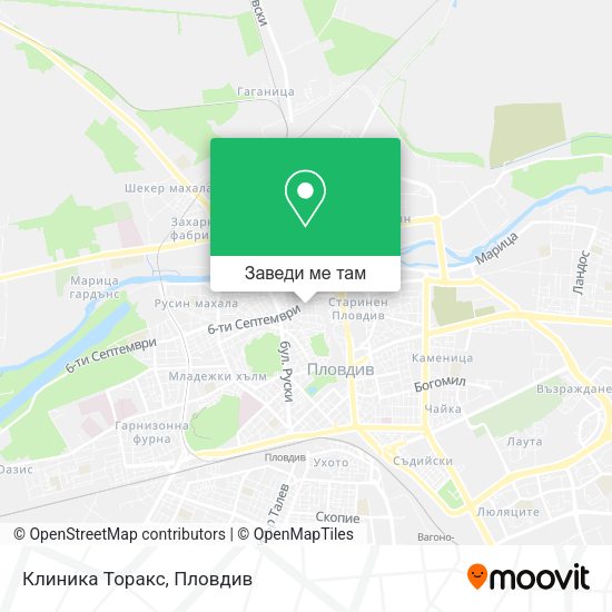 Клиника Торакс карта