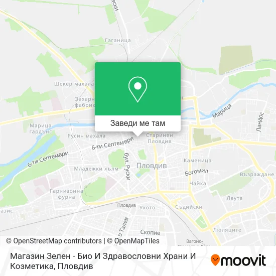 Магазин Зелен - Био И Здравословни Храни И Козметика карта