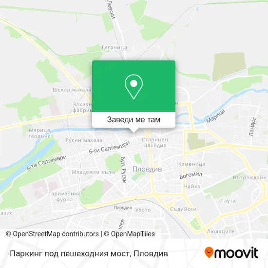 Паркинг под пешеходния мост карта