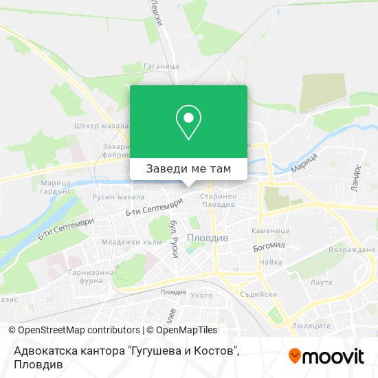 Адвокатска кантора "Гугушева и Костов" карта