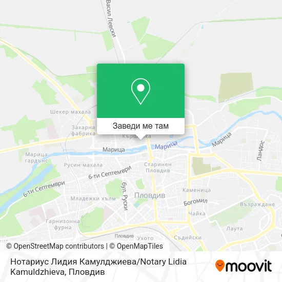 Нотариус Лидия Камулджиева / Notary Lidia Kamuldzhieva карта