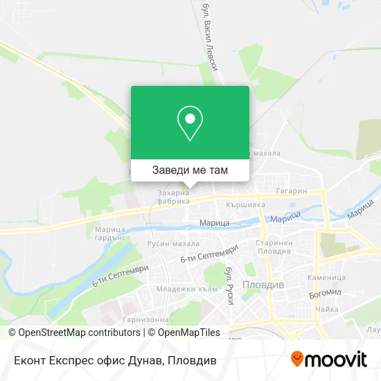 Еконт Експрес офис Дунав карта