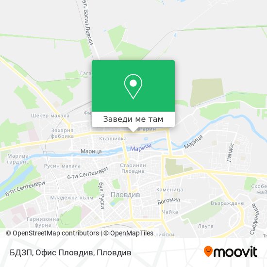 БДЗП, Офис Пловдив карта