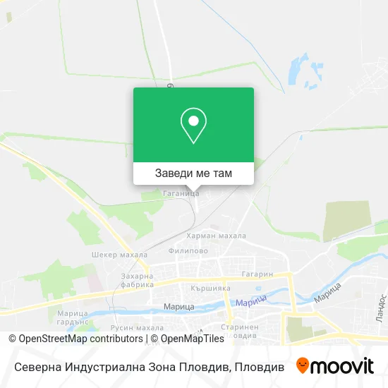 Северна Индустриална Зона Пловдив карта
