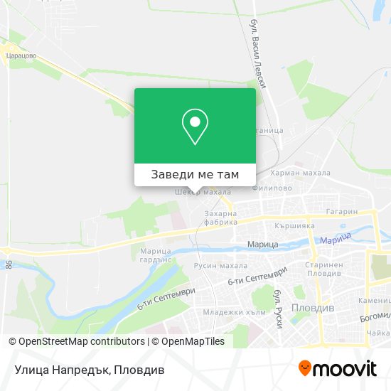 Улица Напредък карта