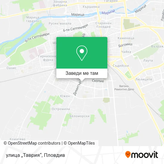 улица „Таврия“ карта