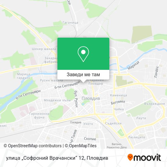 улица „Софроний Врачански“ 12 карта