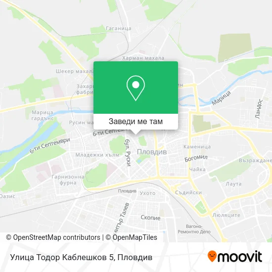 Улица Тодор Каблешков 5 карта