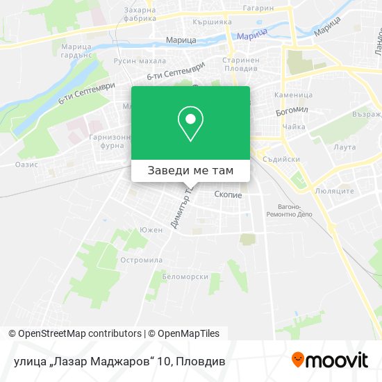 улица „Лазар Маджаров“ 10 карта