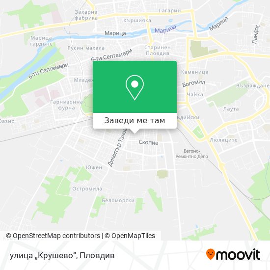 улица „Крушево“ карта