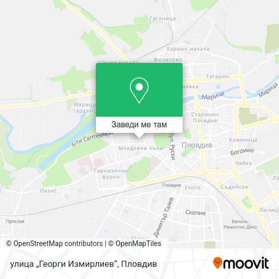 улица „Георги Измирлиев“ карта
