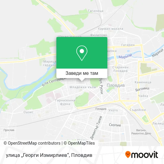 улица „Георги Измирлиев“ карта