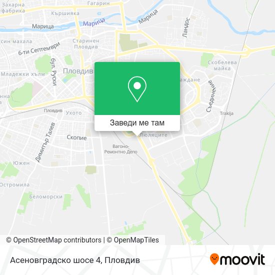 Асеновградско шосе 4 карта