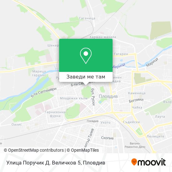 Улица Поручик Д. Величков 5 карта
