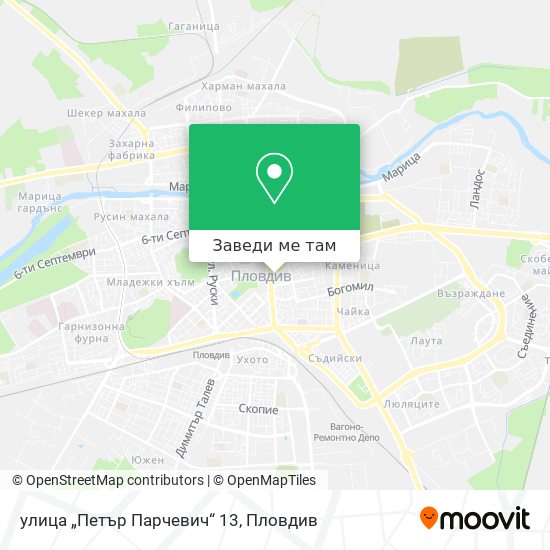 улица „Петър Парчевич“ 13 карта